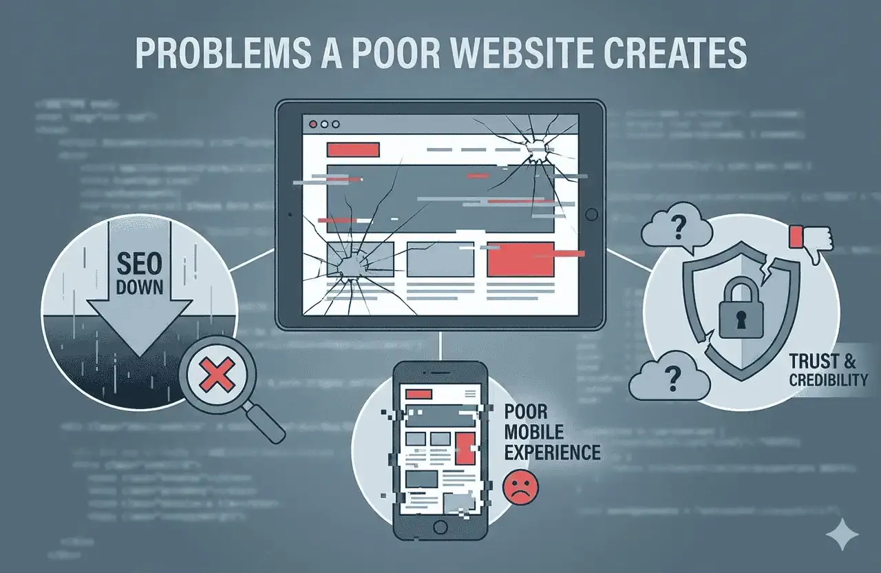 Problems with poor website